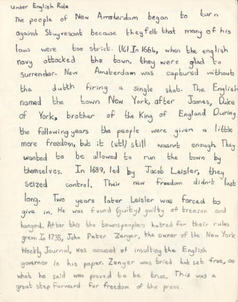Under English Rule