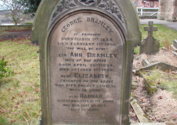 19th century Bramley Family headstone, taken 2007