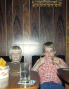 That's me on the left with the bowl haircut. The boy on the right was called Neil Keegan - he was at the Kenbarry the same time as me at least two years running. Very probably August 1979