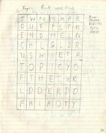 Topic Book Word Find