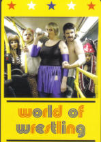 Promotional Top Trumps card for World of Wrestling, 2007: Susan Earl, Waen Shepherd, Miranda Hart, Dan Skinner, Manjinder Virk