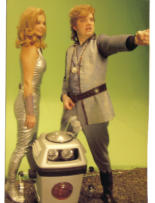 Captain Helix and Beautiful Space Lady (Stephanie Dooley) on the set of Hyperdrive, 2005